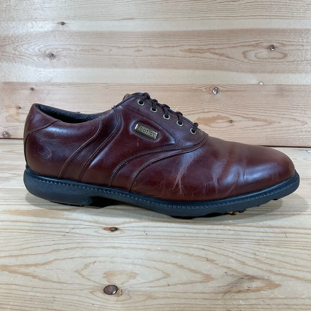 FootJoy FJ Superlites Golf Shoes # 58055 Leather Size Men’s 10 M Brown/Brown